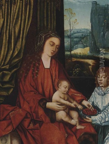 The Virgin And Child Oil Painting -  Master of Frankfurt