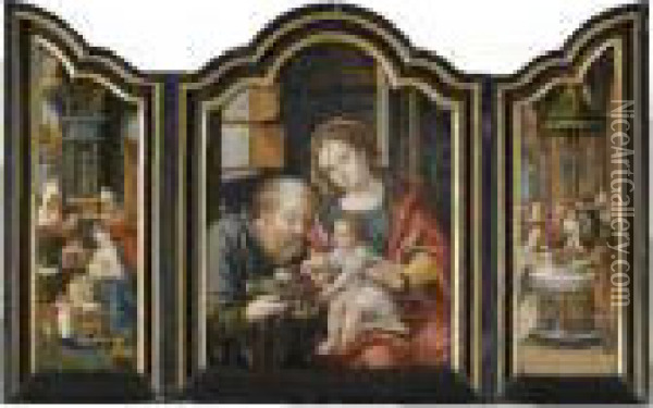 A Triptych: Oil Painting - Pieter Coecke Van Aelst