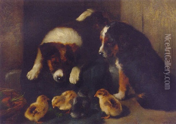 The Odd One Out Oil Painting - George William Horlor