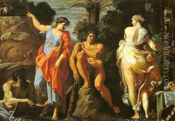 The Choice of Heracles Oil Painting - Annibale Carracci