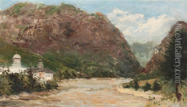 Olt Valley Oil Painting - Dimitrie Mihailescu
