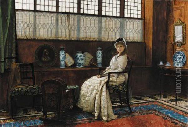 The Cradle Song Oil Painting - John Atkinson Grimshaw