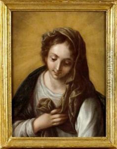 Madonna Oil Painting - Stefano Maria Legnani