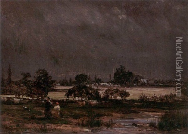 Coming Storm, Wilton Oil Painting - William E. Harris