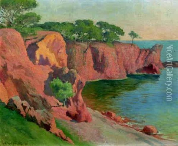 Crique Dans Le Midi Oil Painting - Albert-Auguste Fourie