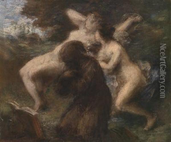 The Temptation Of St Anthony Oil Painting - Ignace Henri Jean Fantin-Latour