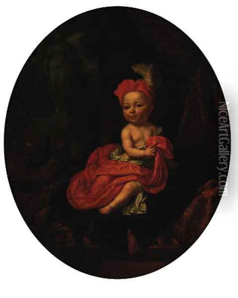 Portrait of a child Oil Painting - Mathaeus Verheyden