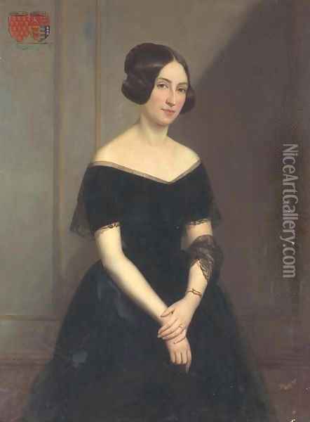 Portrait de la Comtesse de Kergolay Oil Painting - Claude-Marie Dubufe
