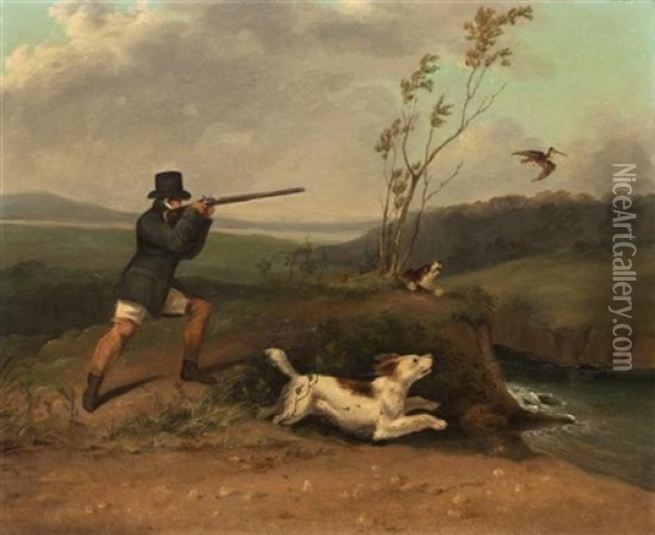 Woodcock Shooting Oil Painting - Philipp Reinagle