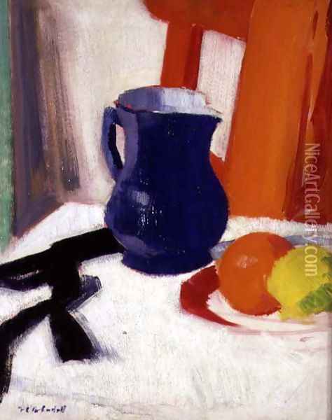 Blue and Orange Oil Painting - Francis Campbell Boileau Cadell