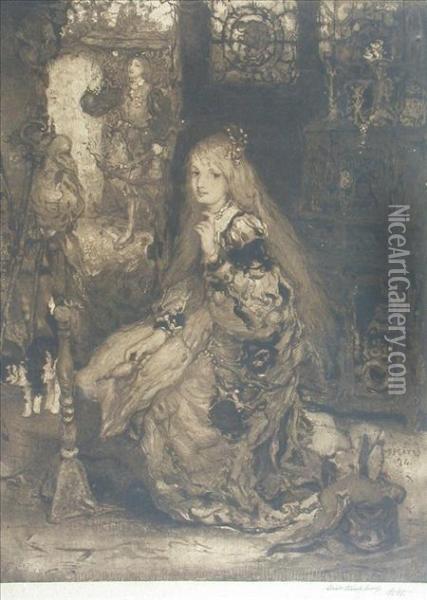 The Lady Of Shalot Oil Painting - Matthijs Maris