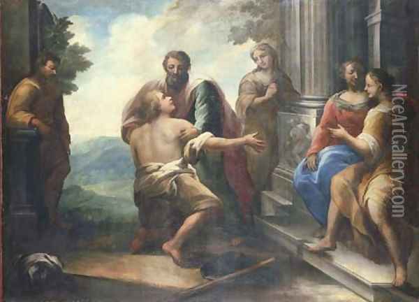 The Return of the Prodigal Son Oil Painting - Giovanni Lanfranco