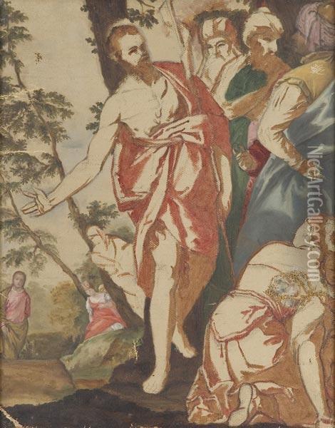 La Predica Di San Giovanni Battista Oil Painting - Scipione Vannutelli