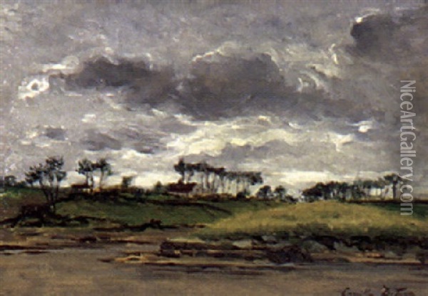 Uferlandschaft Oil Painting - Camille Emile Dufour