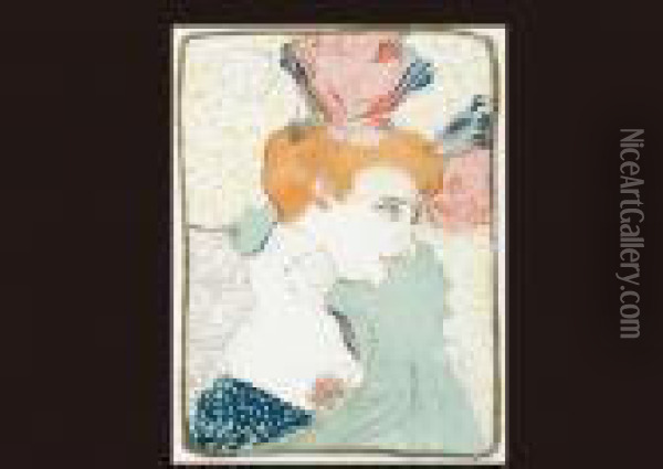 Mademoiselle Marcelle Lender, En Buste (pan Edition) Oil Painting - Henri De Toulouse-Lautrec