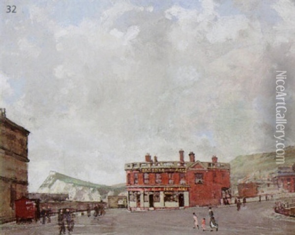 The Red Tavern, Dover Oil Painting - Henry Bishop