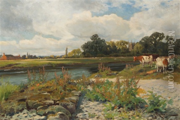 Shardlow-on-trent Oil Painting - Arthur William Redgate