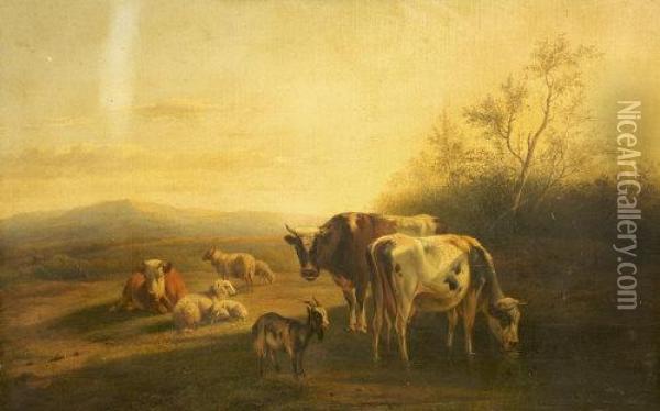 Changing Pastures Oil Painting - William Frederick Hulk