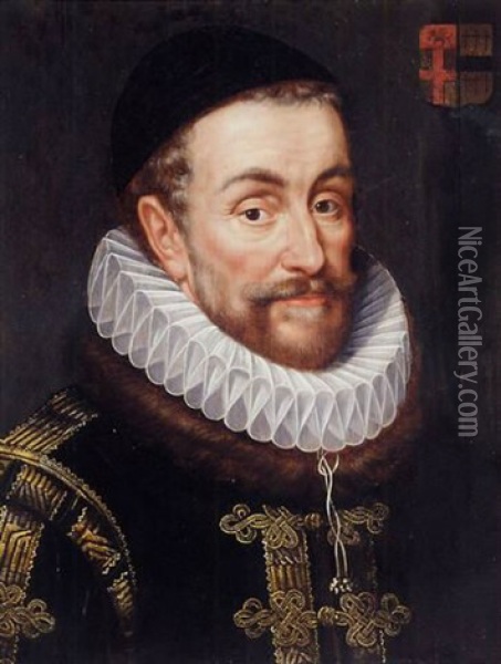 Portrait Of King William I, Prince Of Orange Oil Painting - Adriaen Thomasz Key