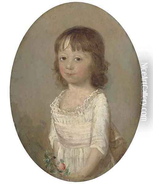 Portrait of Mary Seppings Oil Painting - Thomas Hickey