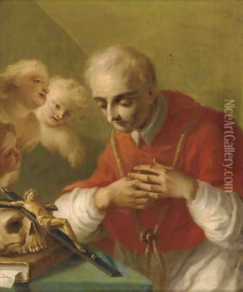 Saint Charles Borromeo Oil Painting - Pietro Bardellino
