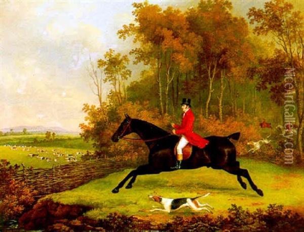 Full Cry, Middleton Hunt Oil Painting - James Barenger the Younger
