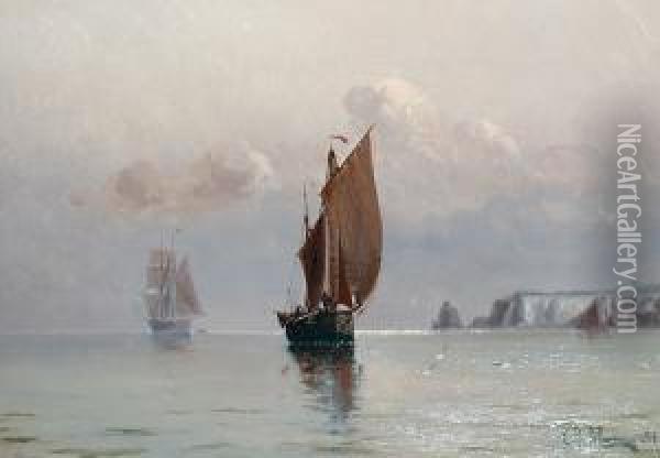 Fishing Boats Returning To Harbour Oil Painting - Eduardo de Martino