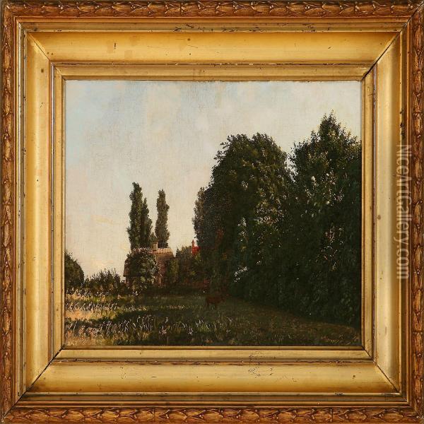 Summer Landscape Oil Painting - I.H. Brandt