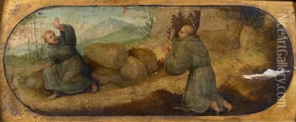 Saint Francois D'assise Recevant Les Stigmates Oil Painting - Francesco Granacci
