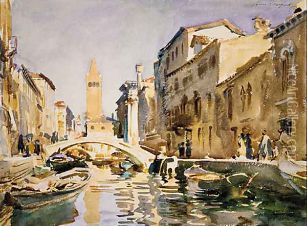 Venetian Canal 1913 Oil Painting - John Singer Sargent