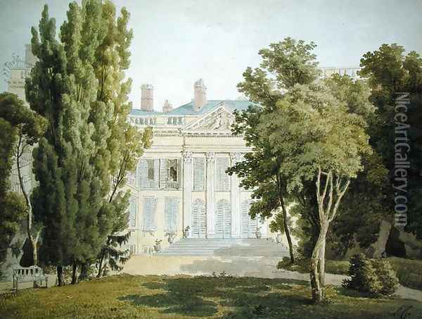 View of the Maison de la Reine, Paris, 1811 Oil Painting - Louise Cochelet