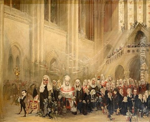 The Lord Chancellor's Breakfast Oil Painting - A. Duncan Carse