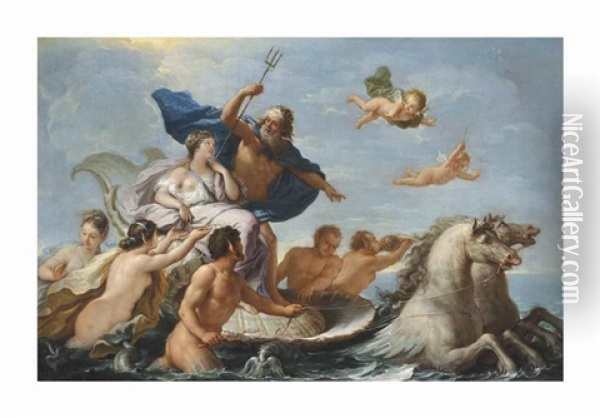 The Triumph Of Neptune And Amphitrite Oil Painting - Paolo de Matteis