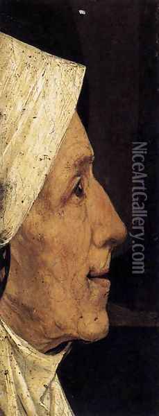 Head of a Woman (fragment) Oil Painting - Hieronymous Bosch