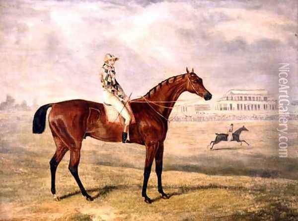 Memon, Winner of St. Leger 1825 ridden by W. Scott, c.1893 Oil Painting - George Veal