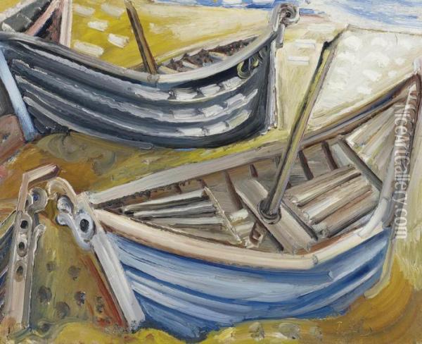 Fischerboote In Cassis Oil Painting - Paul Kleinschmidt