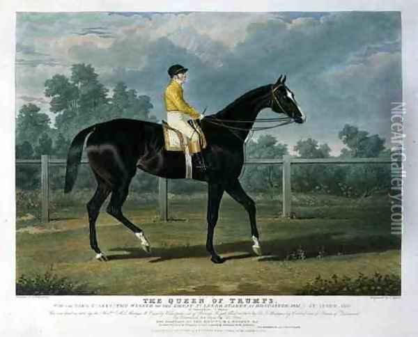 Queen of Trumps Won the Oaks Stakes the Winner of the Great St Leger Stakes at Doncaster Oil Painting - John Frederick Herring Snr