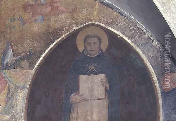 St. Thomas Aquinas, lunette Oil Painting - Giovanni Battista Vanni