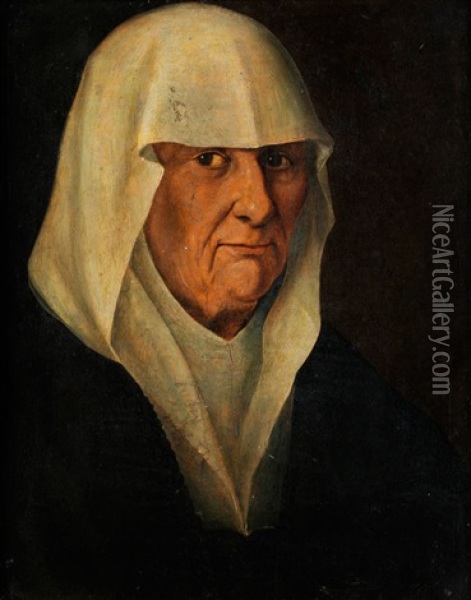 Portrait Einer Alten Witwe Oil Painting - Santi Di Tito