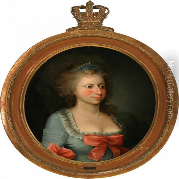 Portraitof Princess Louise Augusta Of Denmark Oil Painting - Jens Juel