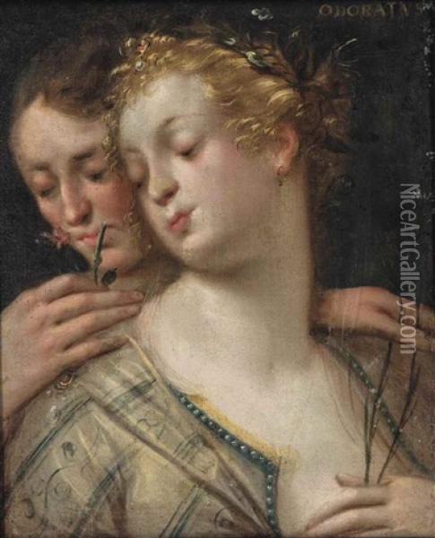 Allegory Of Smell Oil Painting - Hans Von Aachen