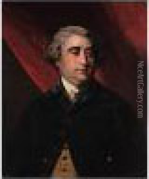 Portrait Of Charles James Fox, M.p. Oil Painting - Sir Joshua Reynolds