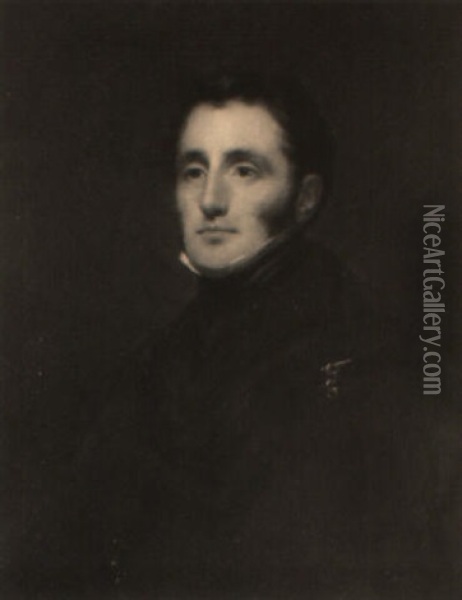 Portrait Of The Hon. Charles Stuart Wearing A Dark Cloak Oil Painting - Sir Henry Raeburn