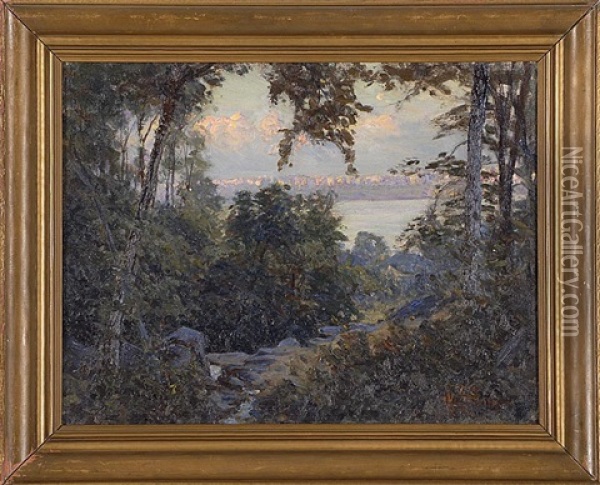 On The Banks Of The Hudson Oil Painting - Hal Robinson