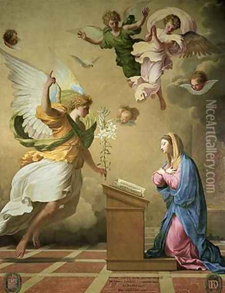 The Annunciation Oil Painting - Eustache Le Sueur