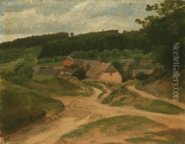 Blick Auf Tesperhude Oil Painting - Johann Valentin Ruths