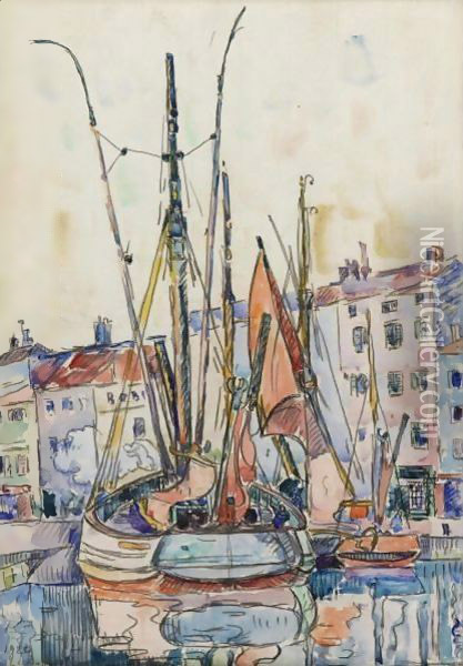 Port De La Rochelle Oil Painting - Paul Signac