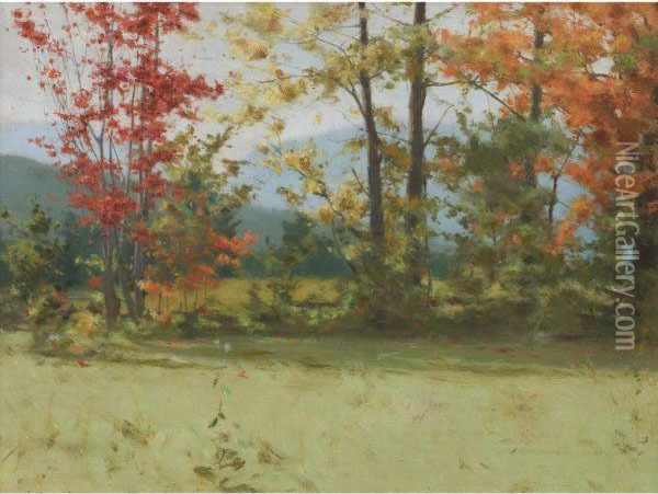 Landscape With Autumn Tints Oil Painting - George Agnew Reid