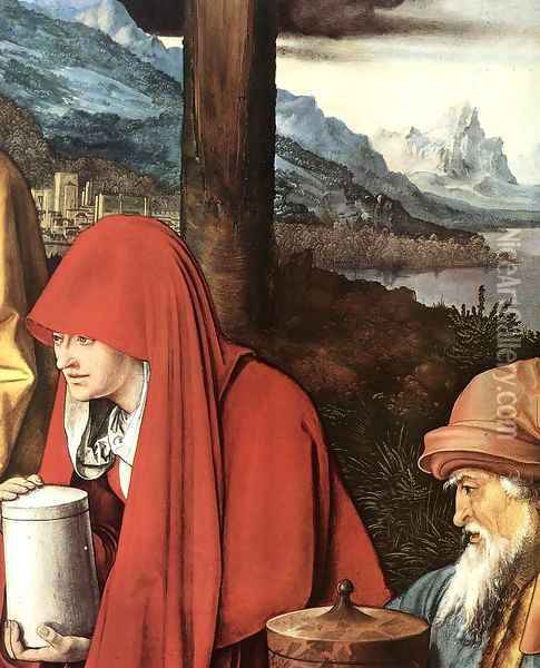 Lamentation for Christ (detail) 2 Oil Painting - Albrecht Durer