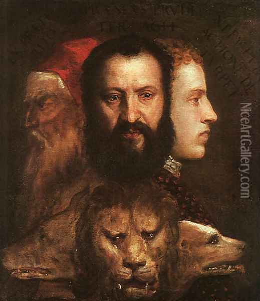 Allegory of Time Governed by Prudence 1565-70 Oil Painting - Tiziano Vecellio (Titian)